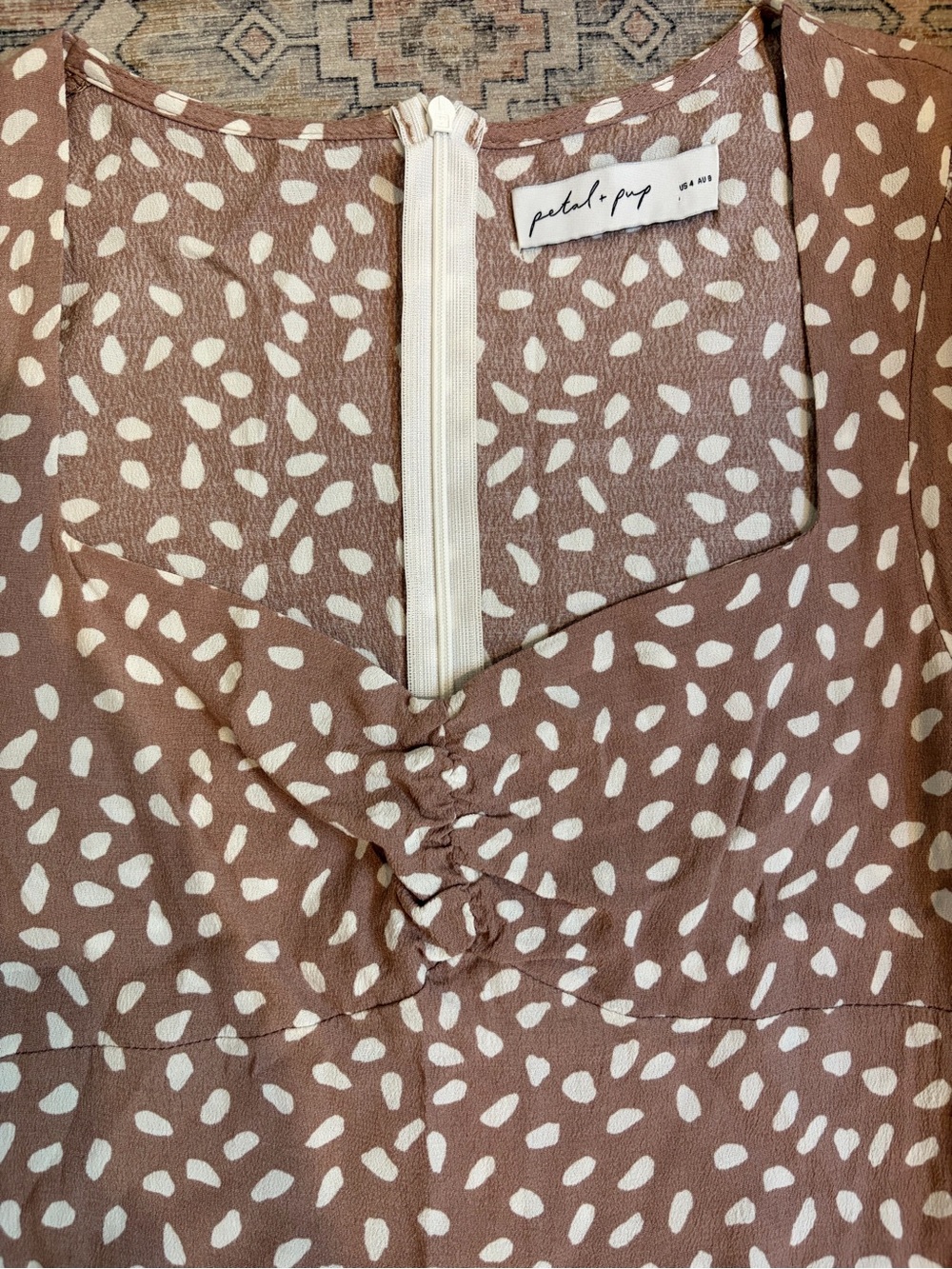 Petal & Pup Franklin Print Puff Sleeve Midi Dress - Picture 7 of 7